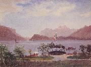 Albert Bierstadt Italian Lake Scene Norge oil painting reproduction